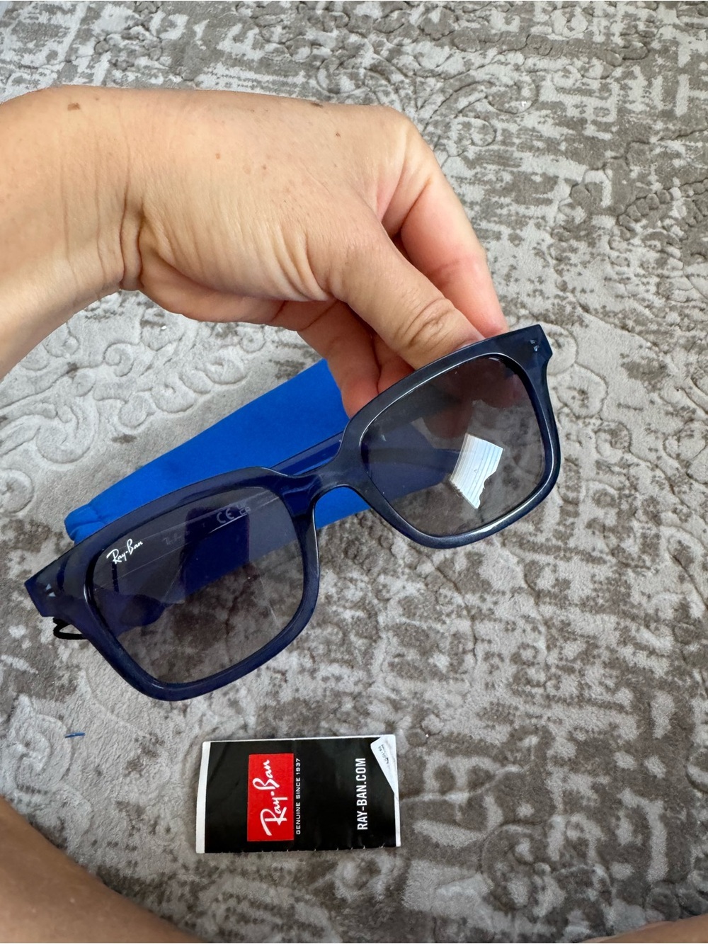 Ray-Ban Kid's Navy Blue Square Sunglasses